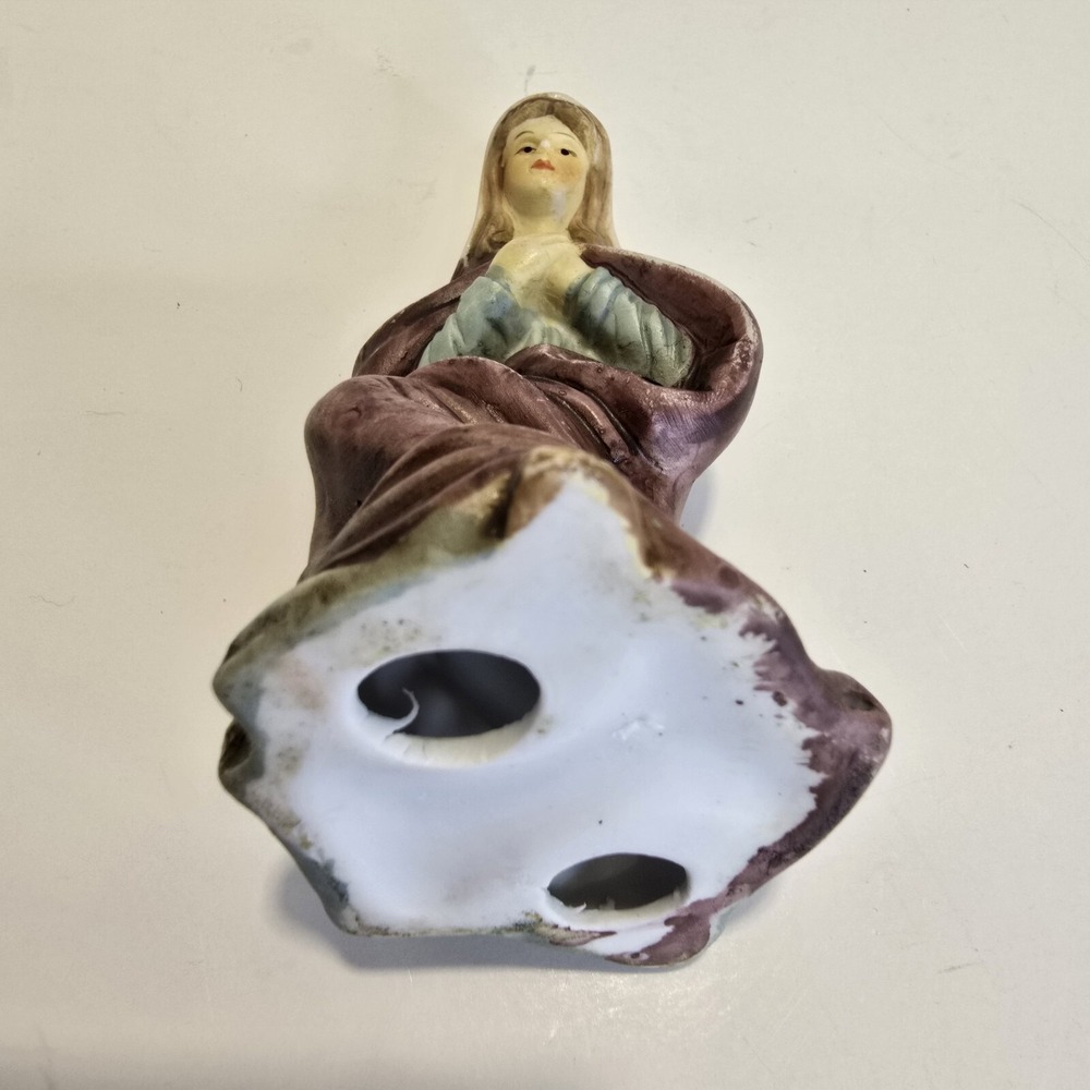 Nativity Set Porcelain Mother Mary Figure Replacement Part Vintage - Picture 6 of 7